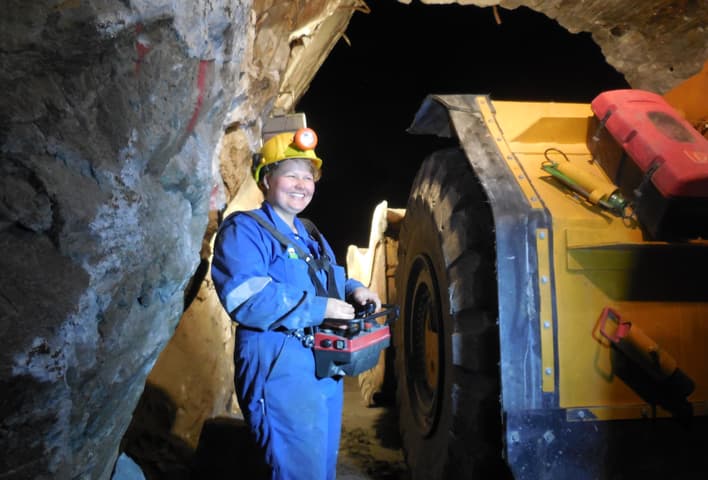 Anna Krause Mining underground