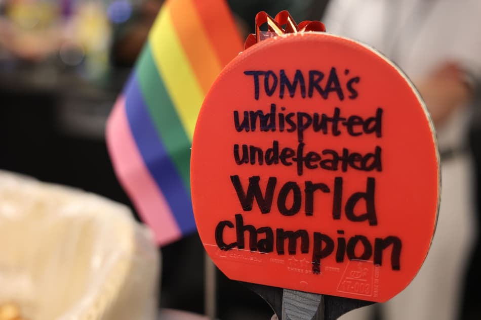TOMRA's undisputed world table tennis champion